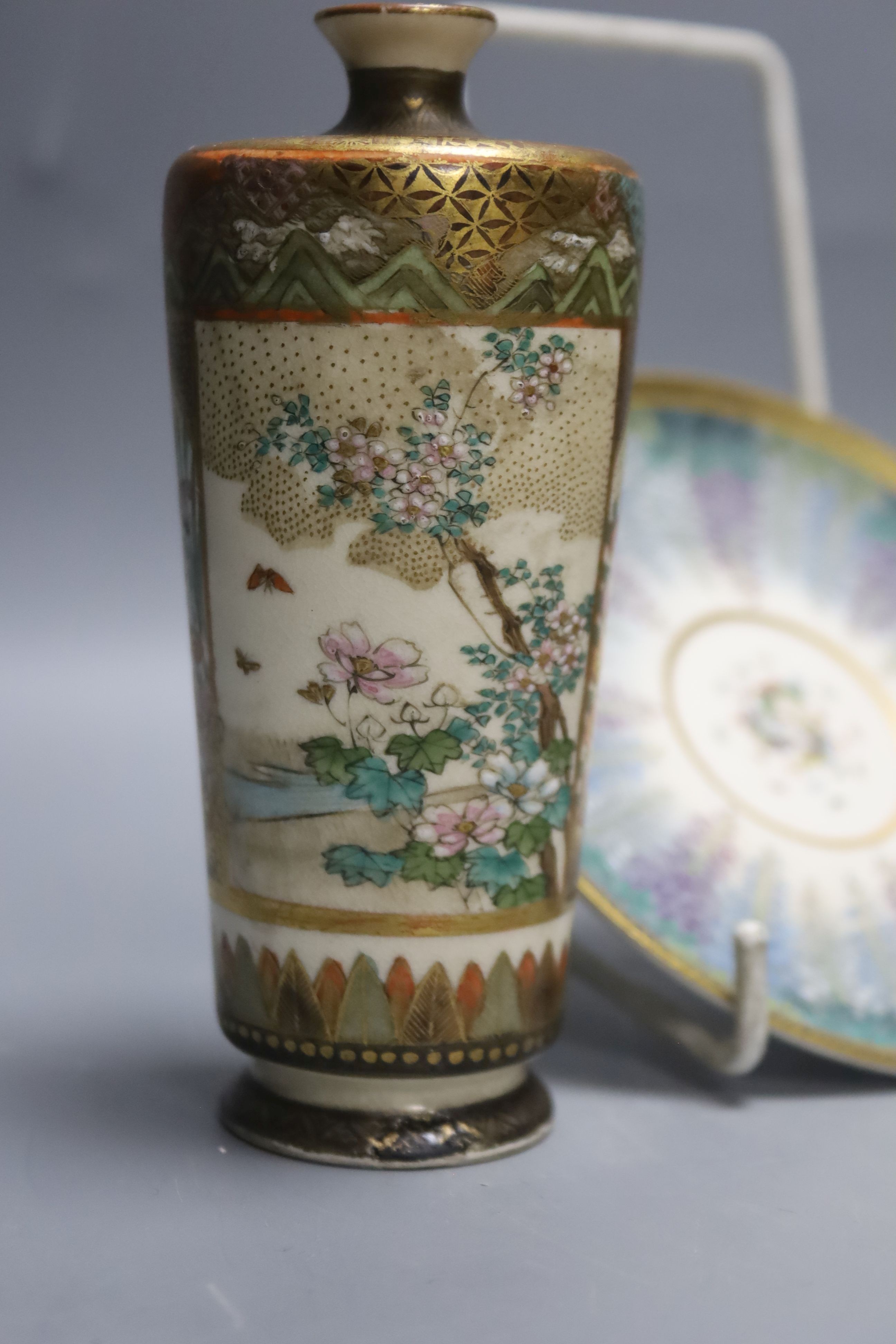 Japanese satsuma wares, Meiji, signed.